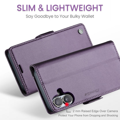 For iPhone 16 Plus CaseMe 023 Butterfly Buckle Litchi Texture RFID Anti-theft Leather Phone Case(Purple) - iPhone 16 Plus Cases by CaseMe | Online Shopping UK | buy2fix