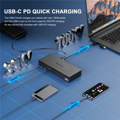 WAVLINK UG69PD8 Pro 18-in-1 DP / HD 5K Quadruple Display USB C Universal Docking Station, Plug:US Plug - Adapter by WAVLINK | Online Shopping UK | buy2fix