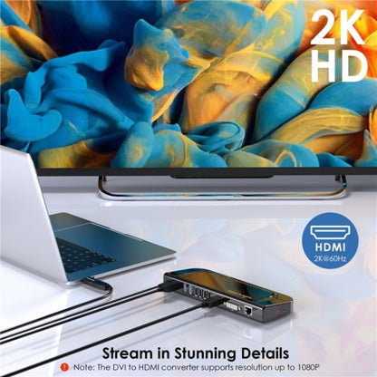 WAVLINK UG49DK4 Universal Laptop Docking Station Dual Monitor Supports DVI / HDMI / VGA(UK Plug) - USB 3.0 HUB by WAVLINK | Online Shopping UK | buy2fix