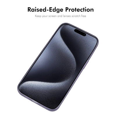 For iPhone 16 Pro Max ENKAY Hat-Prince Translucent Matte TPU Phone Case with Lens Film(Purple) - iPhone 16 Pro Max Cases by ENKAY | Online Shopping UK | buy2fix