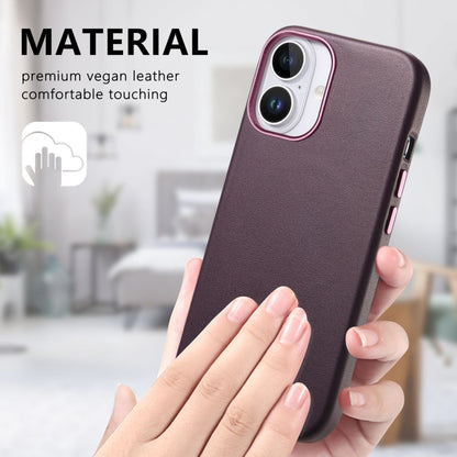 For iPhone 16 Plus Electroplated Metal Button Shockproof Phone Case(Purple) - iPhone 16 Plus Cases by buy2fix | Online Shopping UK | buy2fix