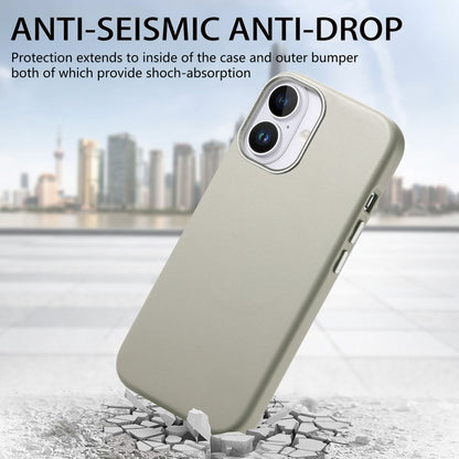 For iPhone 16 Electroplated Metal Button Shockproof Phone Case(White) - iPhone 16 Cases by buy2fix | Online Shopping UK | buy2fix