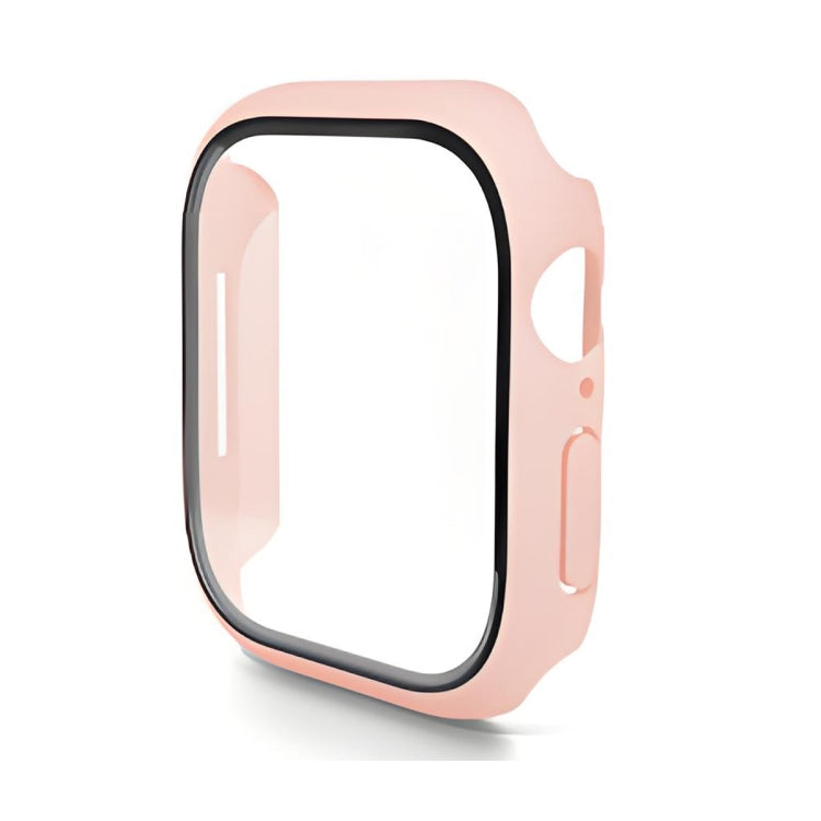 For Apple Watch Series 10 42mm ENKAY Hat-Prince PC Tempered Glass Film Integrated Watch Case(Pink) - Watch Cases by ENKAY | Online Shopping UK | buy2fix