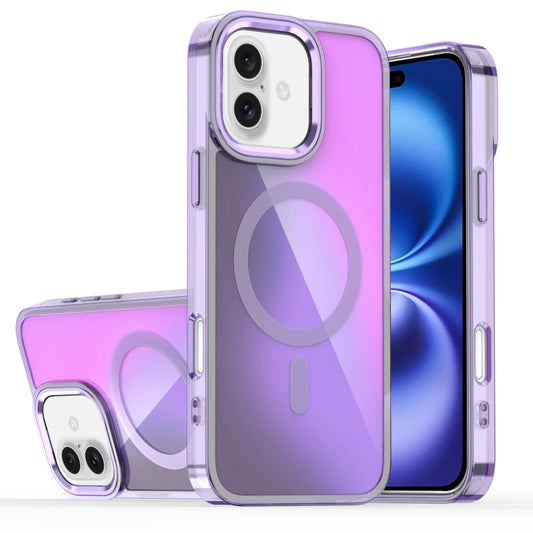 For iPhone 16 Plus Bright Shadow Magsafe Discoloration Phone Case(Purple) - iPhone 16 Plus Cases by buy2fix | Online Shopping UK | buy2fix