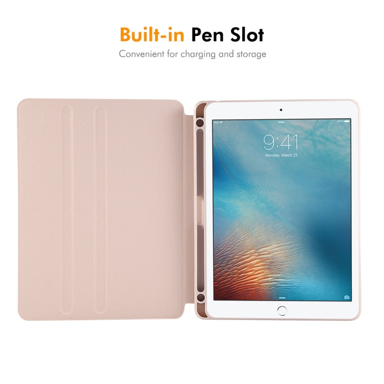 For iPad Air / Air 2 / 9.7 2017 / 2018 ENKAY 360 Rotation TPU Leather Smart Tablet Case with Pen Slot(Beige) - iPad 9.7 (2018) & (2017) Cases by ENKAY | Online Shopping UK | buy2fix