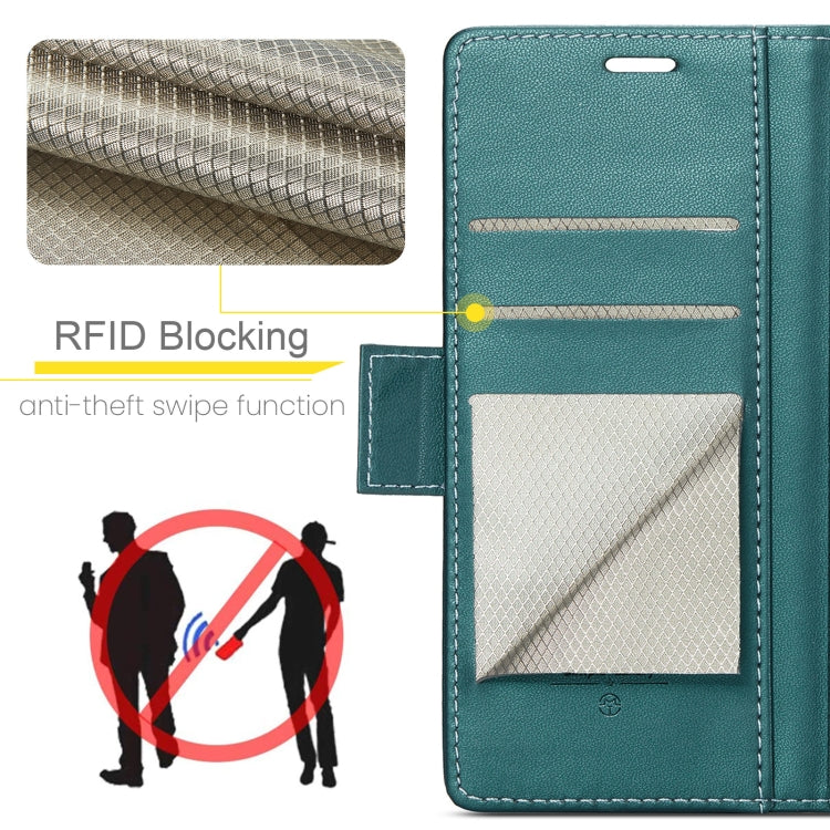 For OPPO Reno12 F /12 FS 5G CaseMe 023 Butterfly Buckle Litchi Texture RFID Anti-theft Leather Phone Case(Green) - Reno12 F Cases by CaseMe | Online Shopping UK | buy2fix