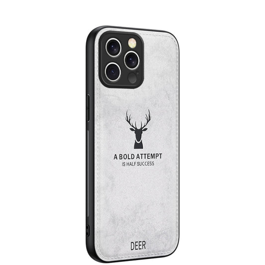 For iPhone 16 Pro Max Deer Head Cloth Skin All-inclusive Phone Case(White) - iPhone 16 Pro Max Cases by buy2fix | Online Shopping UK | buy2fix