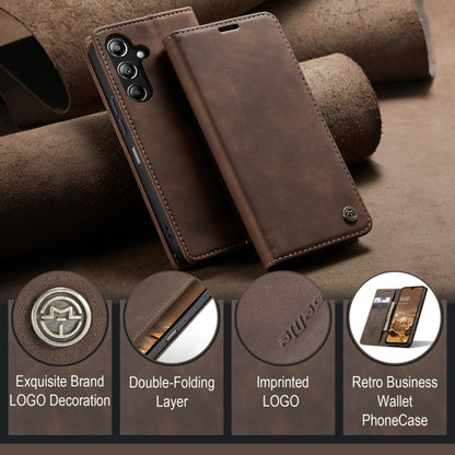 For Samsung Galaxy A16 5G CaseMe 013 Multifunctional Horizontal Flip Leather Phone Case(Coffee) - Galaxy Phone Cases by CaseMe | Online Shopping UK | buy2fix