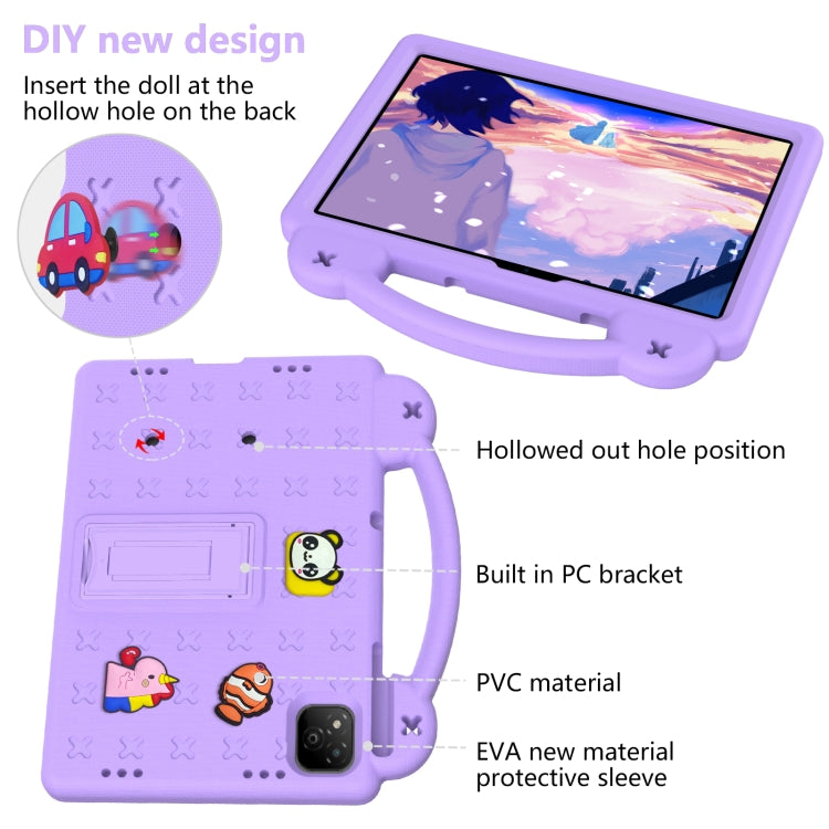 For Infinix Xpad 11 X1101 2024 Handle Kickstand Children EVA Shockproof Tablet Case(Light Purple) - Others by buy2fix | Online Shopping UK | buy2fix