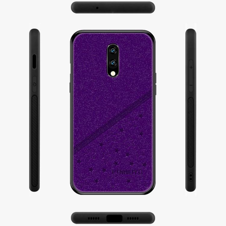 PINWUYO Full Coverage Waterproof Shockproof PC+TPU+PU Protective Case for OnePlus 7(Purple) - OnePlus Cases by PINWUYO | Online Shopping UK | buy2fix