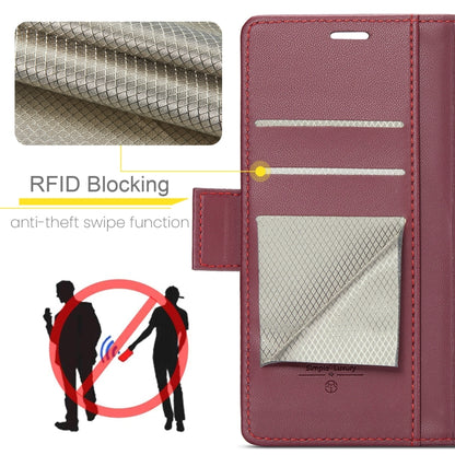 For Redmi Note 14 Pro 5G CaseMe 023 Butterfly Buckle Litchi Texture RFID Anti-theft Leather Phone Case(Red) - Note 14 Pro Cases by CaseMe | Online Shopping UK | buy2fix