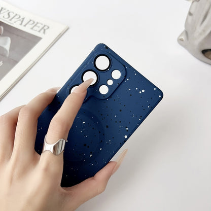 For Samsung Galaxy S25 5G Starry Sky TPU Shockproof MagSafe Phone Case(Dark Blue) - Galaxy S25 5G Cases by buy2fix | Online Shopping UK | buy2fix