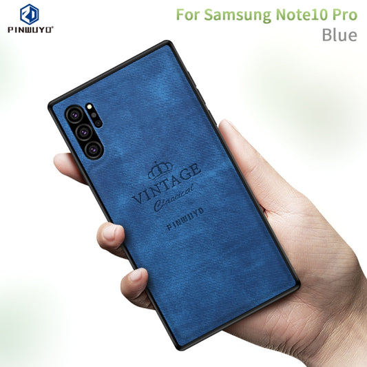 PINWUYO Shockproof Waterproof Full Coverage PC + TPU + Skin Protective Case  for Galaxy Note10+(Blue) - Galaxy Phone Cases by PINWUYO | Online Shopping UK | buy2fix