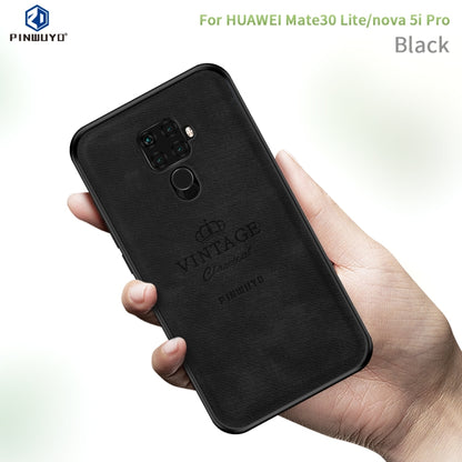 PINWUYO Shockproof Waterproof Full Coverage PC + TPU + Skin Protective Case for Huawei Nova 5i Pro / Mate 30 Lite(Black) - Huawei Cases by PINWUYO | Online Shopping UK | buy2fix