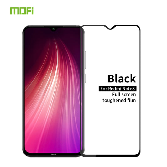 For Xiaomi RedMi Note8 MOFI 9H 2.5D Full Screen Tempered Glass Film(Black) -  by MOFI | Online Shopping UK | buy2fix