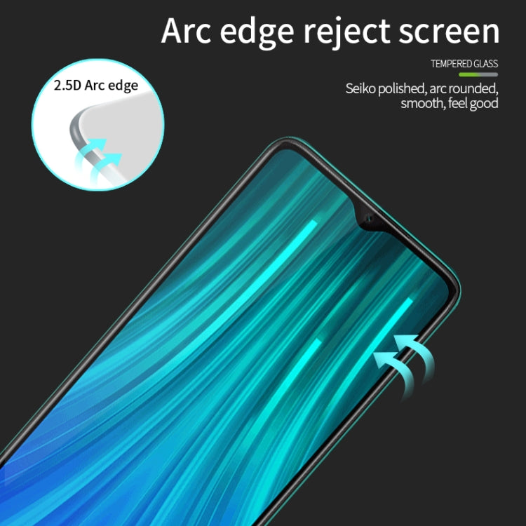 For Xiaomi RedMi Note8 Pro MOFI 9H 2.5D Full Screen Tempered Glass Film(Black) -  by MOFI | Online Shopping UK | buy2fix