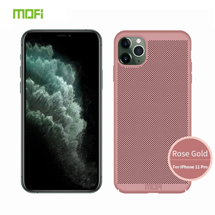 For iPhone 11 Pro MOFI Breathable PC Ultra-thin All-inclusive Protective Case(Rose gold) - iPhone 11 Pro Cases by MOFI | Online Shopping UK | buy2fix