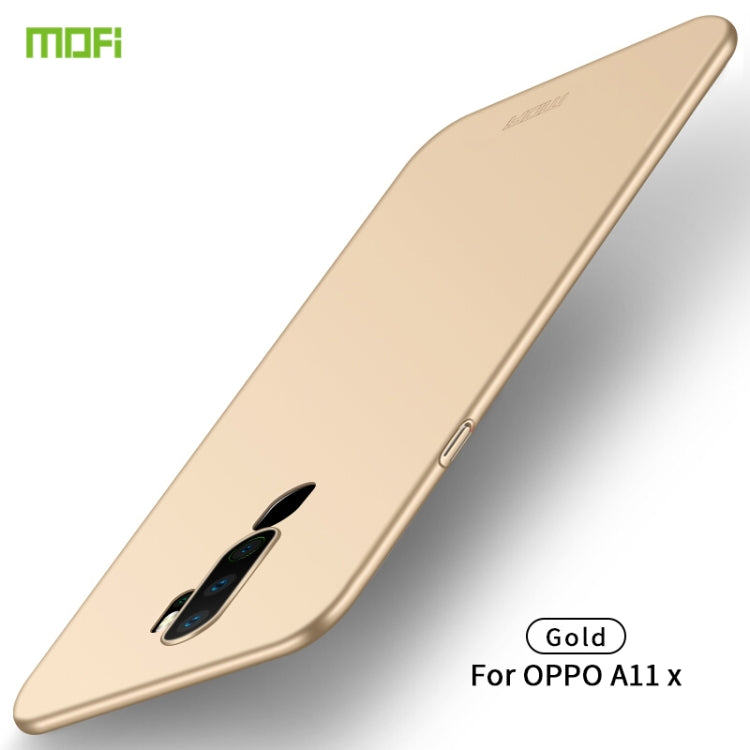 For  OPPO A11x MOFI Frosted PC Ultra-thin Hard Case(Gold) - OPPO Cases by MOFI | Online Shopping UK | buy2fix