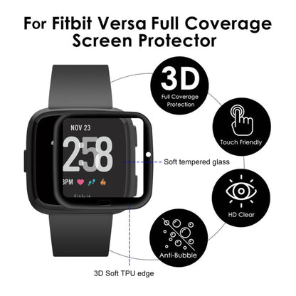 For Fitbit Versa (2018) ENKAY Hat-prince 3D Full Screen Soft TPU Edge + Soft Glass HD Screen Protector Film - Screen Protector by ENKAY | Online Shopping UK | buy2fix