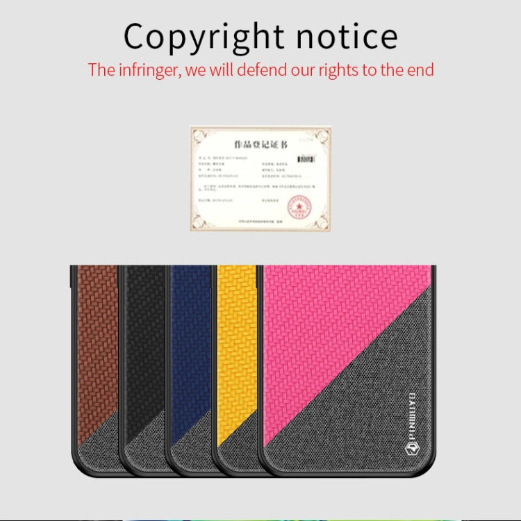 For Xiaomi CC9 Pro / Note10 PINWUYO Rong Series  Shockproof PC + TPU+ Chemical Fiber Cloth Protective Cover(Black) - Xiaomi Cases by PINWUYO | Online Shopping UK | buy2fix