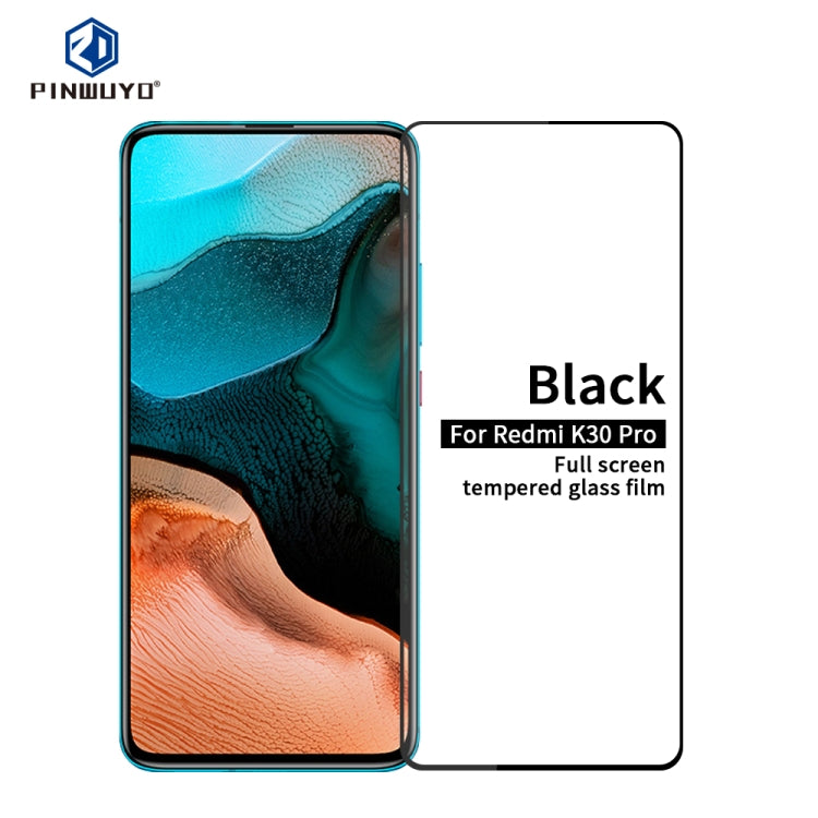 For RedMi K30 pro PINWUYO 9H 2.5D Full Screen Tempered Glass Film(Black) -  by PINWUYO | Online Shopping UK | buy2fix