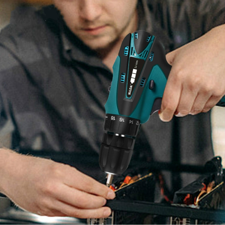 HILDA Electric Drill Cordless Screwdriver Lithium Battery Mini Drill Cordless Screwdriver Power Tools, EU Plug, Model:16.8V with Carton Box - Drill & Drill Bits by buy2fix | Online Shopping UK | buy2fix