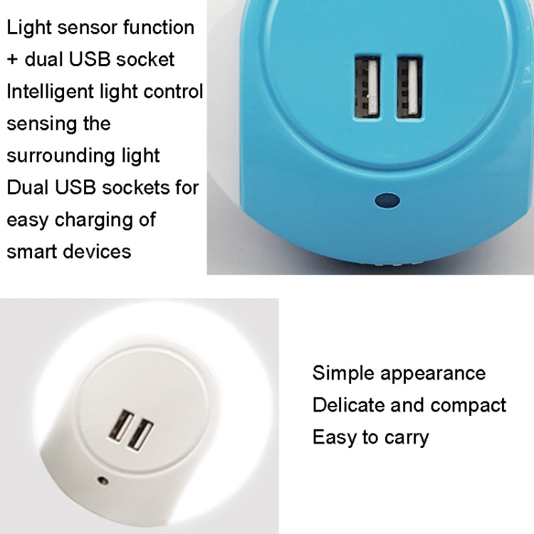 A78B LED Night Light With USB Port Intelligent Light Control Sensor Light, Plug:UK Plug(Green) - Sensor LED Lights by buy2fix | Online Shopping UK | buy2fix