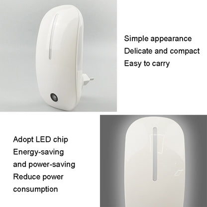 A66 Mouse Type LED Intelligent Light Control Night Light, Plug:US Plug(White) - Sensor LED Lights by buy2fix | Online Shopping UK | buy2fix