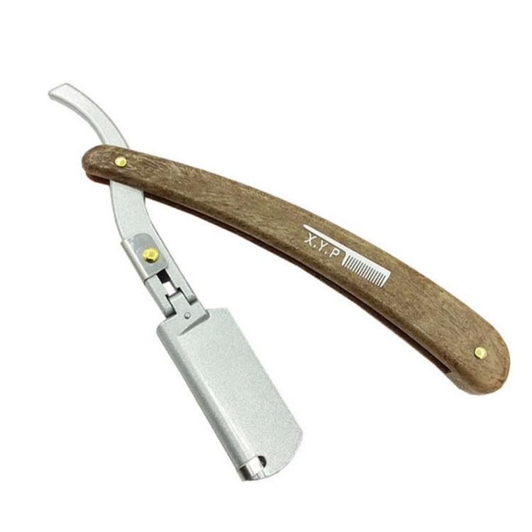 Manual Razor Folding Wooden Handle Men's Razor, Color:Silver - Manual Razor by buy2fix | Online Shopping UK | buy2fix