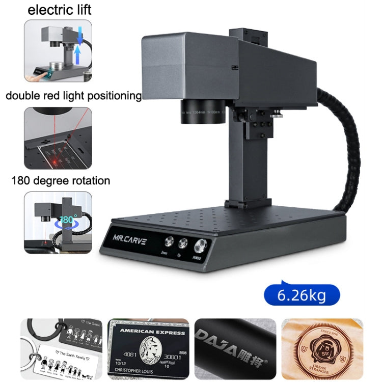 DAJA M1 Pro 2W Metal Nameplate High Precision Characters Laser Carving Machine, Style:M1pro+RT5 Rotating Shaft(EU Plug) - DIY Engraving Machines by DAJA | Online Shopping UK | buy2fix