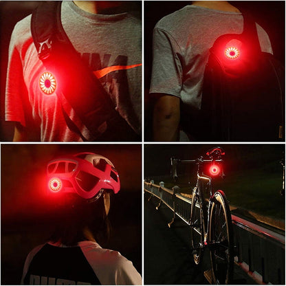 Bicycle Smart Sensor Brake Light USB Tail Light Warning Light(Red) - Taillights by buy2fix | Online Shopping UK | buy2fix
