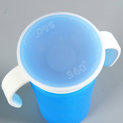 360 Degrees Rotated Baby Learning Drinking Cup With Double Handle Flip(Green) - Cups & Silicone Nipple by buy2fix | Online Shopping UK | buy2fix