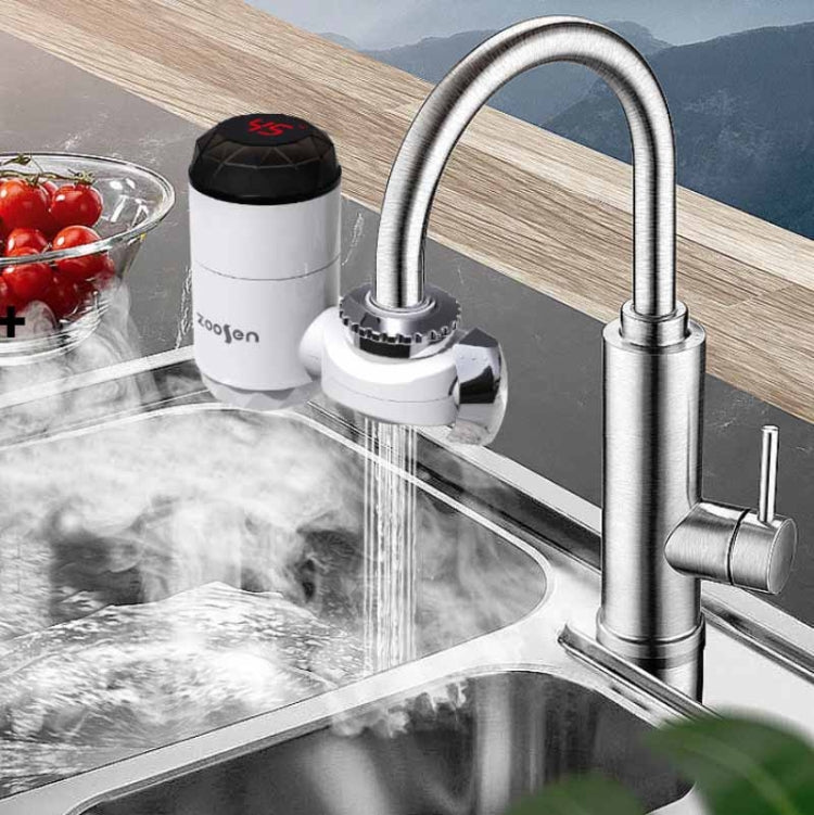 Zoosen Electric Hot Water Faucet Connection Type Instant Hot Water Faucet EU Plug, Style:White - Faucets & Accessories by zoosen | Online Shopping UK | buy2fix