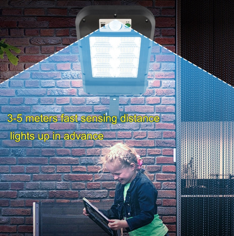 Solar Wall Light Outdoor Waterproof Human Body Induction Garden Lighting Household Street Light  8 x 16LED With Remote Control - Solar Lights by buy2fix | Online Shopping UK | buy2fix