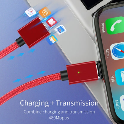 2 PCS ESSAGER Smartphone Fast Charging and Data Transmission Magnetic Cable with 8 Pin Magnetic Head, Cable Length: 1m(Red) - Charging Cable & Head by buy2fix | Online Shopping UK | buy2fix