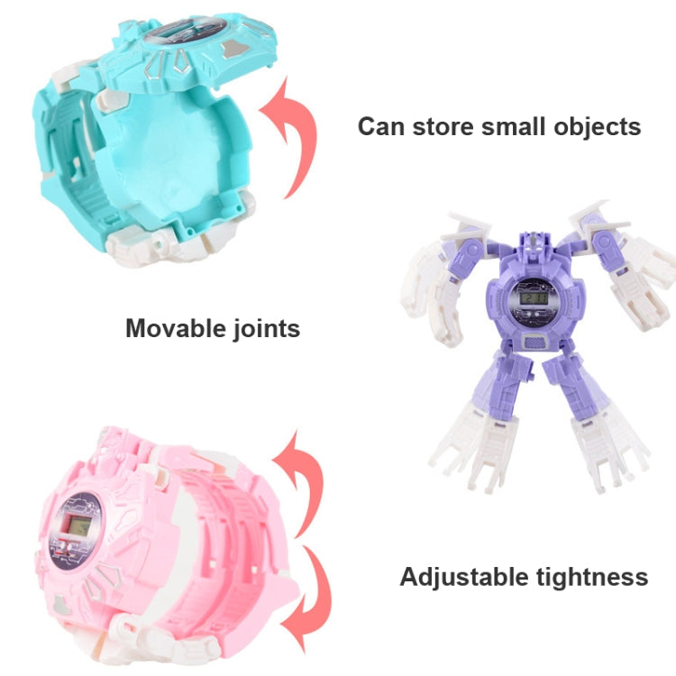 3 PCS Children Electronic Watch Cartoon Deformation Robot Toy Watch(Pink) - Electronic Pets by buy2fix | Online Shopping UK | buy2fix