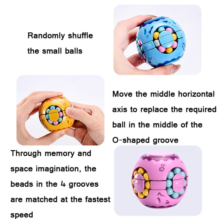 3 PCS Finger Magic Bean Magic Cube Toy Children Intelligence Fingertip Spinning Top(Yellow) - Magic Cubes by buy2fix | Online Shopping UK | buy2fix