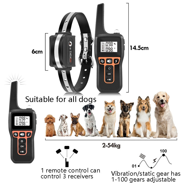 PaiPaitek PD529 Remote Control Dog Training Device Voice Control Anti-Barking Device Dog Training Device(Red) - Training Aids by PaiPaitek | Online Shopping UK | buy2fix