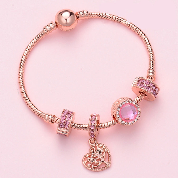 SL130 19cm Women Rose Gold Beaded Bracelet - Bracelets by buy2fix | Online Shopping UK | buy2fix
