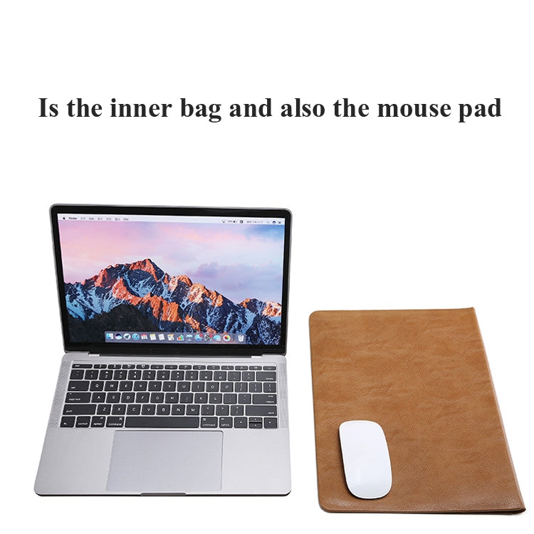 Horizontal Litchi Texture Laptop Bag Liner Bag For MacBook 15.4 Inch A1398(Liner Bag Golden) - Protective Bags by buy2fix | Online Shopping UK | buy2fix