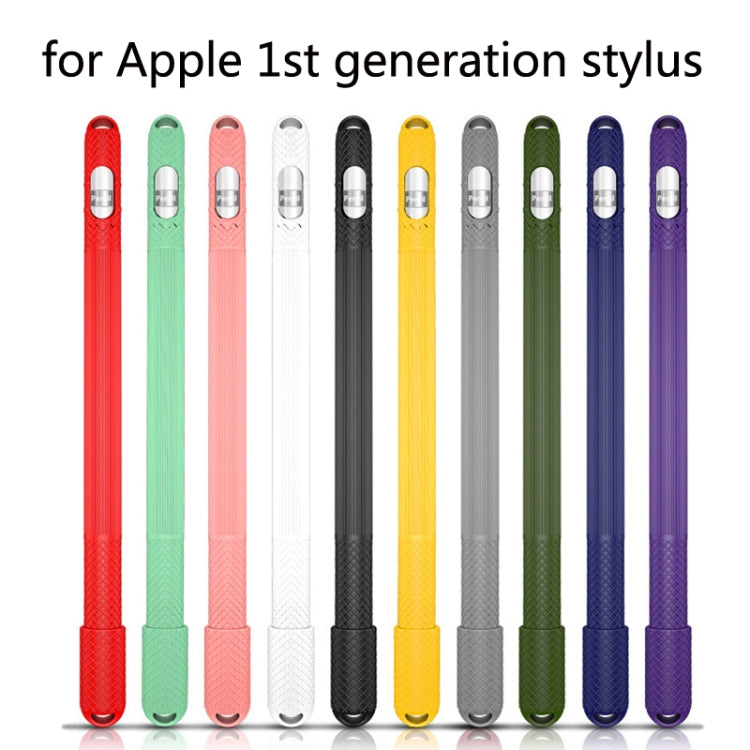 5 PCS Stylus Silicone Protective Case For Apple Pencil 1(White) - Pencil Accessories by buy2fix | Online Shopping UK | buy2fix