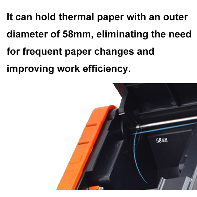 Xprinter XP-T58L 58mm Supermarket Cashier Receipt Thermal Printer, Spec: USB Port(UK Plug) - Printer by Xprinter | Online Shopping UK | buy2fix