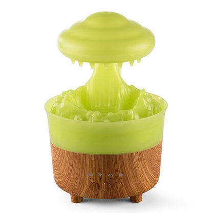 V50 Desktop Colorful Night Light Humidifier Wood Grain Water Drop Aroma Diffuser, Spec: AU Plug(Green) - Air Purifiers & Accessories by buy2fix | Online Shopping UK | buy2fix