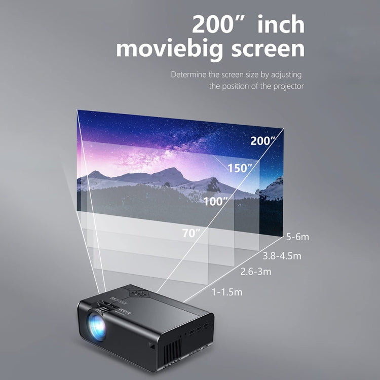 W18 1280 X 720P Portable Home HD LED Wireless Smart Projector, Spec: Standard Model(US Plug) - LED Projector by buy2fix | Online Shopping UK | buy2fix