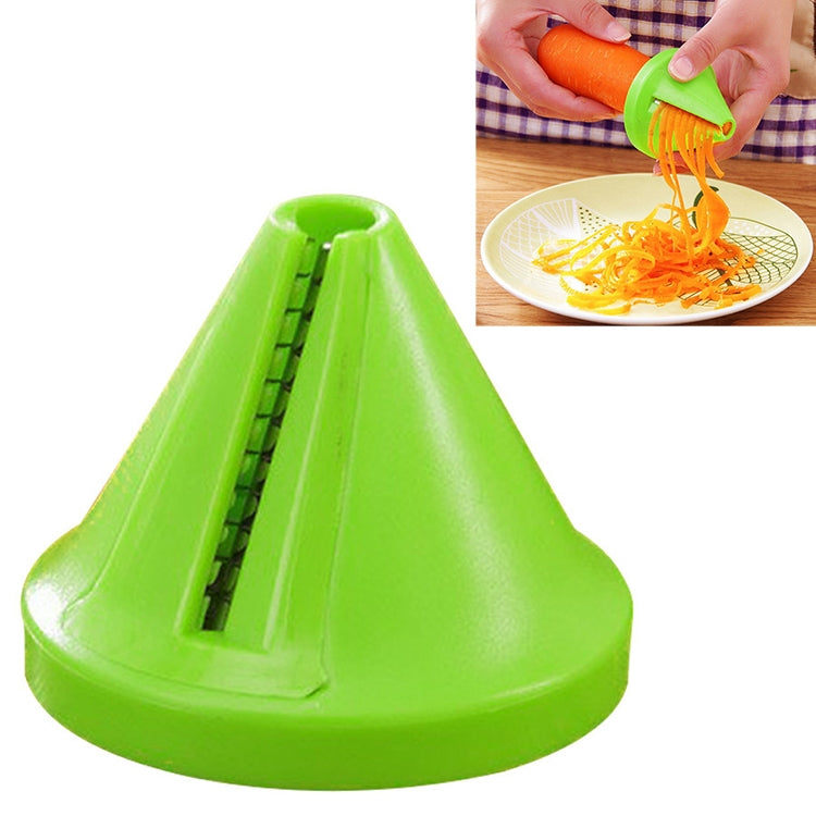 Kitchen Funnel Model Spiral Slicer Vegetable Shred Carrot Cutter(Green) - Cutter & Peeler by buy2fix | Online Shopping UK | buy2fix