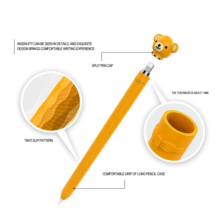 Cartoon Silicone Capacitive Pen Non-Slip And Anti-Drop Protective Cover For Apple Pencil 1(Rabbit) - Pencil Accessories by buy2fix | Online Shopping UK | buy2fix