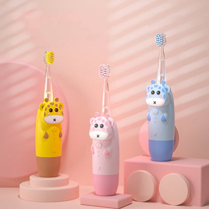 Children Cartoon Colorful Waterproof Electric Toothbrush Smart Sonic Toothbrush(Pink) - Toothbrushes by buy2fix | Online Shopping UK | buy2fix