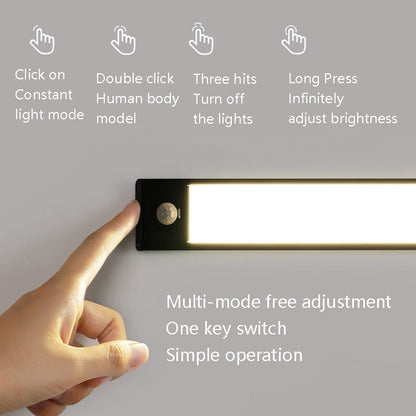 Intelligent Automatic Human Body Induction Wireless LED Lamp 20cm(Silver + White Light) - Sensor LED Lights by buy2fix | Online Shopping UK | buy2fix