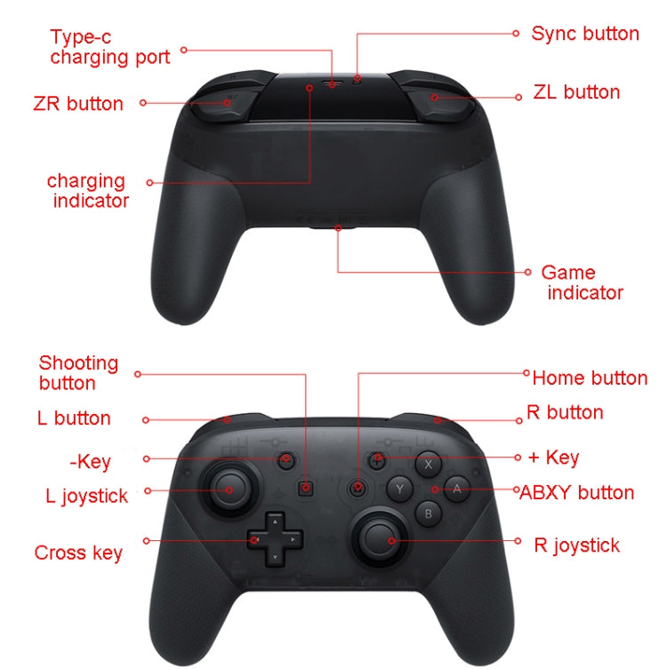 L-0326 Wireless Gamepad For Switch Pro,Style: Monster Hunter Full Function + NFC + Wake-up (1: 1) - Gamepads by buy2fix | Online Shopping UK | buy2fix