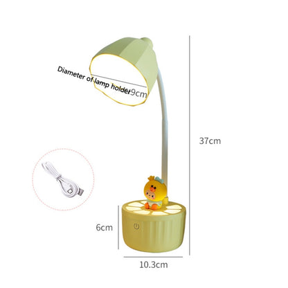 2102 LED Eye Protection Lighting Reading Desk Lamp, Style: without Doll (Yellow) - Desk Lamps by buy2fix | Online Shopping UK | buy2fix